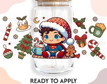 Vinilo adhesivo UV 009 UVDTF para vasos / Listo para aplicar / Alta calidad / Impreso internamente / Fácil aplicación / Transferencia para vasos / Se adapta a vasos de 16 oz