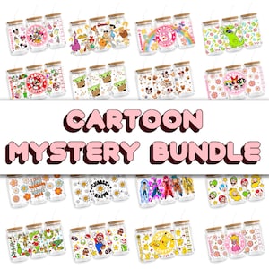 Cartoon Mystery 16oz UVDTF Cup Wraps Bundle