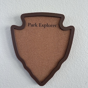 Park Explorer Arrowhead Pin Display Board | Adventure Traveler Collector Gift