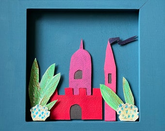 Pink Castle Papercut