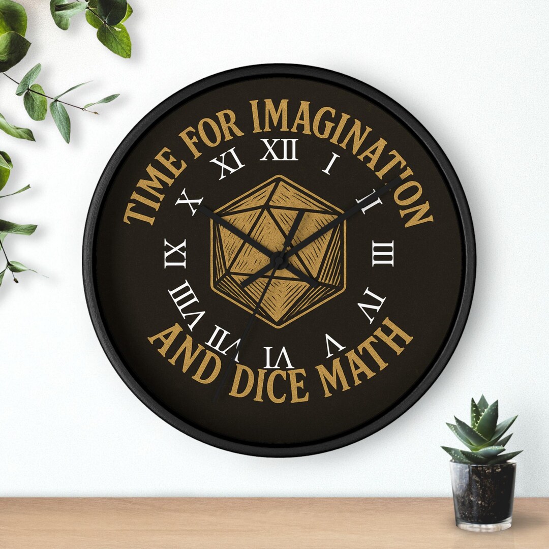 D&D Wall Clock, Time for Imagination and Dice Math, Tabletop RPG Gamer ...
