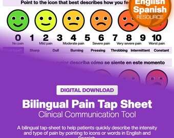 Bilingual Pain Tap Sheet