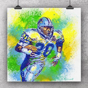 Barry Sanders Art Print: Paper or Canvas