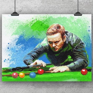 Shaun Murphy Acrylic Painting Print – Snooker Wall Art – Billiards Poster or Canvas – Sports Decor – Gift for Snooker Fans