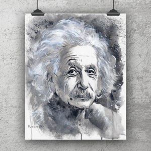 Albert Einstein Art Print: Paper or Canvas
