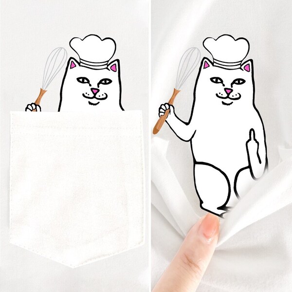 Pocket Cat Middle Finger Etsy Canada