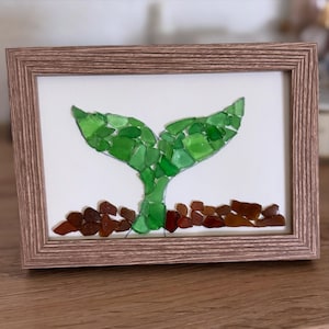 Framed Sea Glass Art | Handmade Coastal Wall Decor | One-of-a-Kind Ocean Found Materials | Shell & Tell Creations