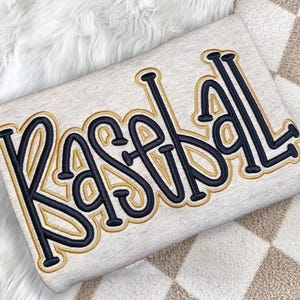 EMBROIDERED Personalized Baseball 3D Puff Season Sweatshirt Custom Sports Crewneck, Game Day College Spirit Sweater, Embroidered Team Gift