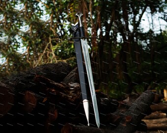 Forged Carbon Steel Viking Sword. Cosplay, Groomsmen gift, Gift for Husband, Replica Sword, Wedding Gift, Anniversary Gift.