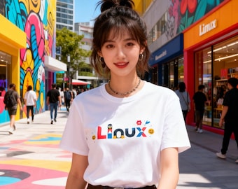 Grafisch Linux-T-shirt: leuk technisch T-shirt voor ontwikkelaars en open source-fans