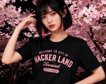 Hacker Land-T-shirt voor programmeurs, codeershirt, ontwikkelaarcadeau
