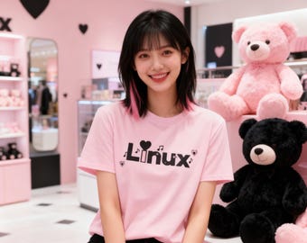 Linux-shirt – roze programmer cadeau-T-shirt