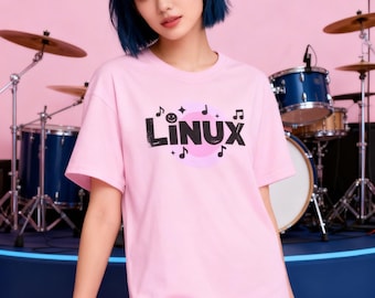 Linux-muziekshirt – leuk cadeau-T-shirt