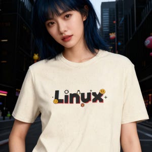 Minimal Linux T-Shirt – Unisex Programmer Tee with Penguin Design