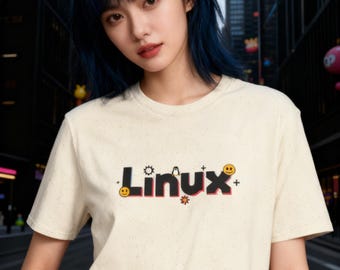 Minimal Linux T-shirt – uniseks programmeur-T-shirt met pinguïnontwerp