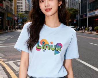 Linux T-shirt – Kleurrijk minimaal Linux-T-shirt voor ontwikkelaars en programmeurs