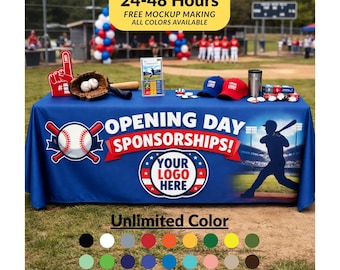 Individuelle Eröffnungs-Sponsoring-Tischdecke mit Logo | Little League, Businesslaunch-Event, Werbe-Tischabdeckungs-Standschild
