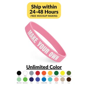 Pulseras de silicona personalizadas: pulseras de goma personalizadas al por mayor para recaudación de fondos, concientización, eventos benéficos y apoyo al equipo.