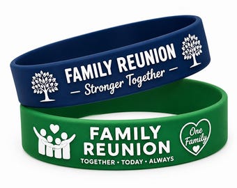 Benutzerdefinierte Familientreffen Silikonarmbänder, personalisierte Wiedervereinigungsarmbänder, Ereignisgeschenke, passende Familienfeierandenken