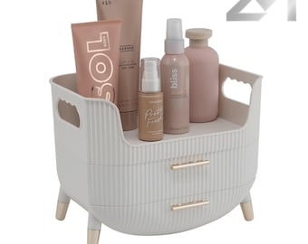 Modern Cosmetic & Skincare Organizer Box with Spacious Storage Drawers
