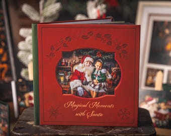 Santa Storybook Template: Photoshop Christmas Album for Photographers (Digital Download, 10x10 PSD Files)