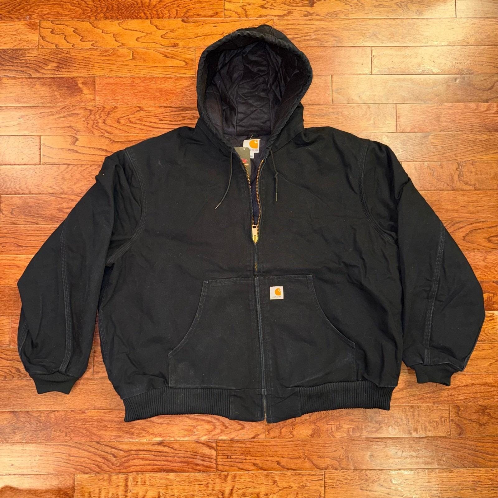 Carhartt J130-M ブラックジャケット M Carhartt Washed Duck Insulated Active Jac | Gemplers