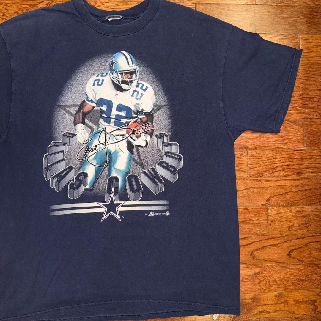 Vintage 1998 NFL Dallas Cowboys Emmitt Smith Player T-shirt XL - Etsy