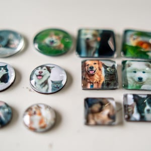 Custom Photo Glass Dome Fridge Magnets – Round & Square Personalized Magnets