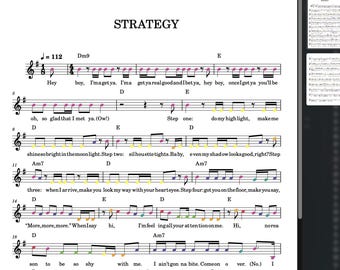 KPop Demon Hunters "Strategy" Easy Piano Sheet Music (PDF Download)