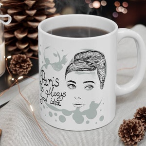 Audrey Beautiful Ceramic Mug 11oz Hepburn