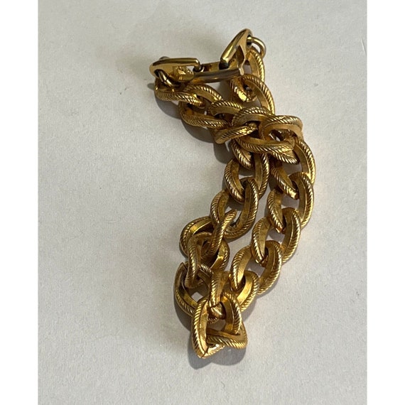 Napier Vintage Textured Link Bracelet -- 7" - image 5