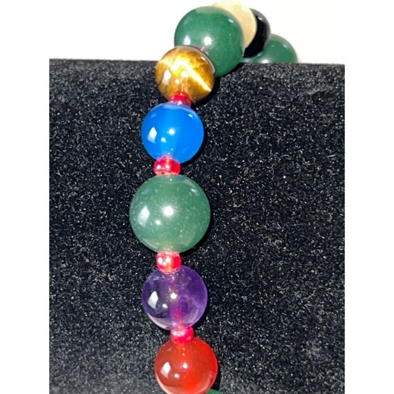 Multi-color Glass Bead Bracelet --7.75" - image 2