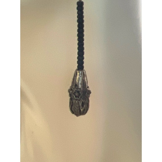 Artisan Sterling Silver Bead Dangle Earring - image 2