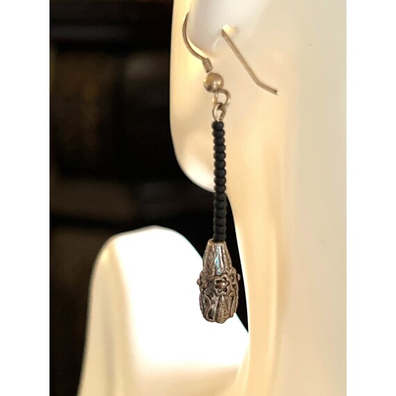 Artisan Sterling Silver Bead Dangle Earring - image 6