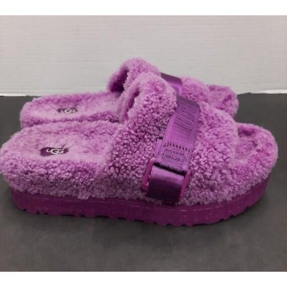 UGG Fuzzy Purple Slip On Women's Sandals --  Size… - image 4