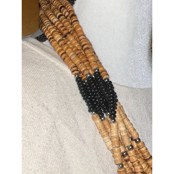 Artisan Wooden Bead Multistrand Necklace — 28” - image 8