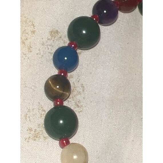 Multi-color Glass Bead Bracelet --7.75" - image 9