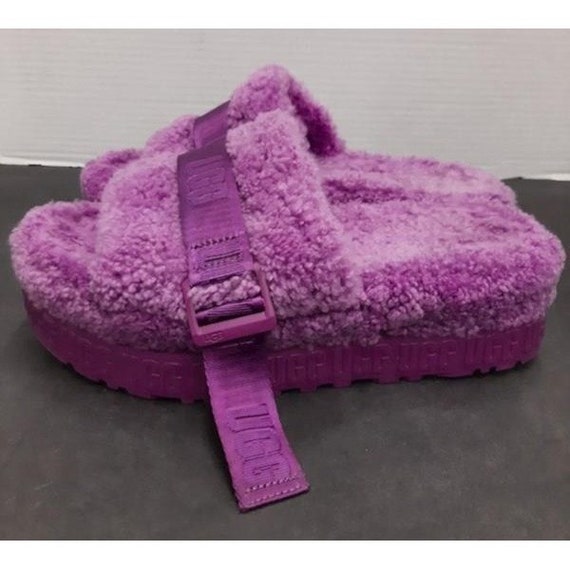 UGG Fuzzy Purple Slip On Women's Sandals --  Size… - image 6
