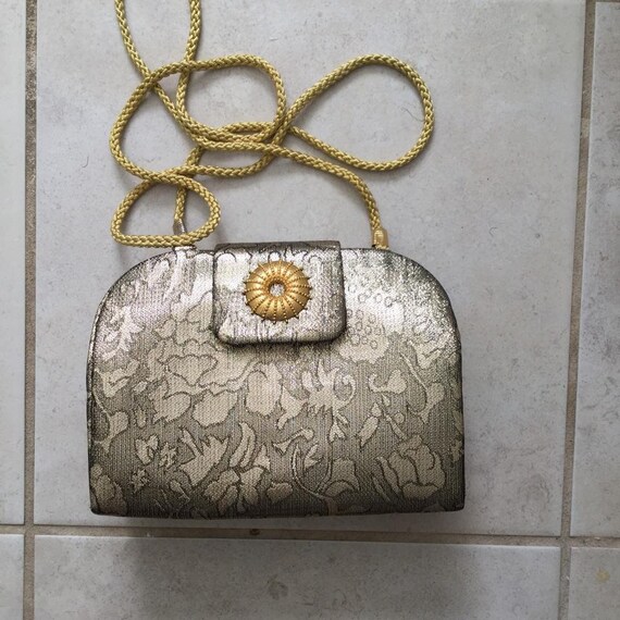 Davelli Vintage Gold Lame Purse - image 2