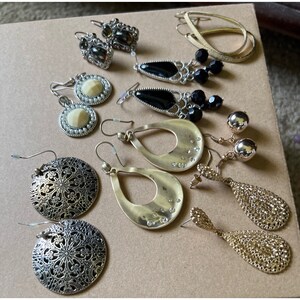 Gold Earring Wardrobe— 8 Pairs