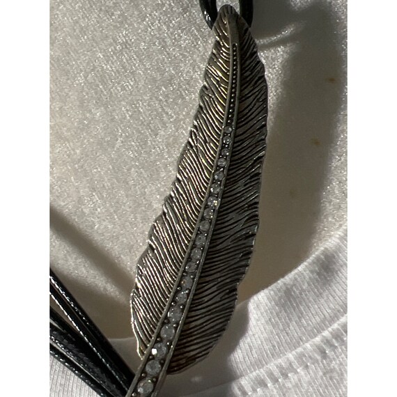 Silver Feather “Y” Necklace— 18” - image 10