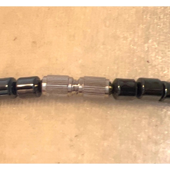Genuine Black Hematite Pendant Necklace -- 18" - image 2