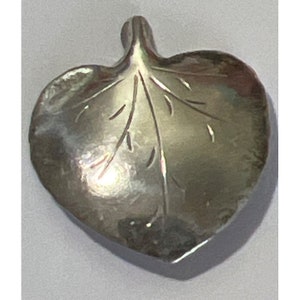 NYE Pin Brooch Sterling Silver 925 Vintage Round Leaf