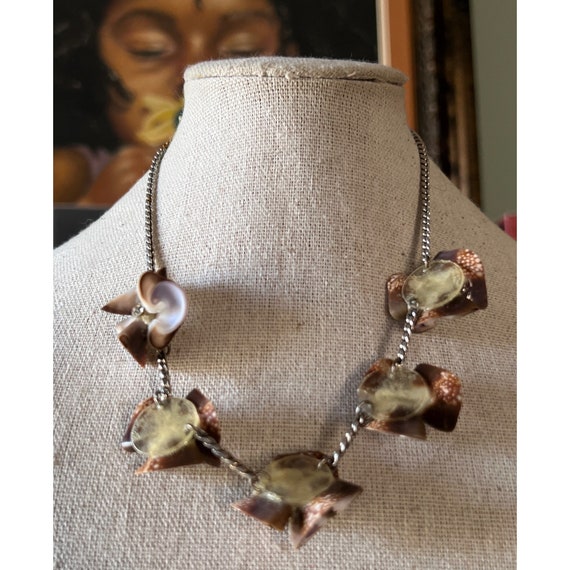 Shell & Crystal Necklace - image 1