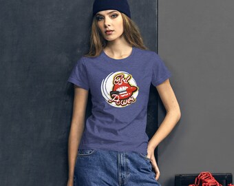 Camiseta feminina de manga curta Girl Power