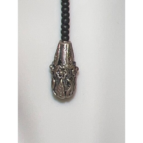 Artisan Sterling Silver Bead Dangle Earring - image 3