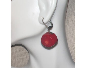 Red Carnelian Dangle Earrings