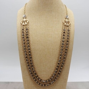 Lia Sophia Drape Crystal Statement Necklace -- 28&quot;