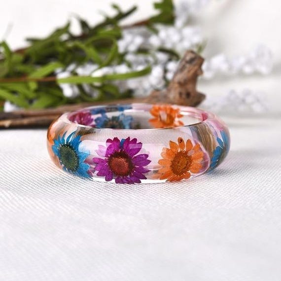 Resin Flower Bracelet