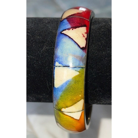 Kaleidoscope Brass Painted Bangle - image 1